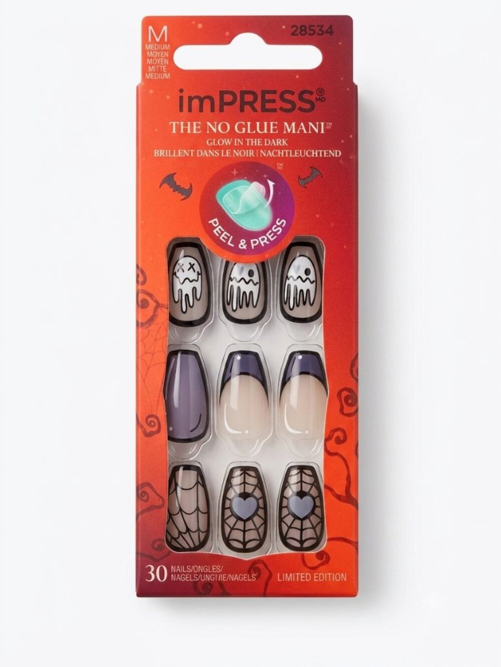 imPRESS Party Startled Glow in the Dark Press On Nails Limited Edition Medium